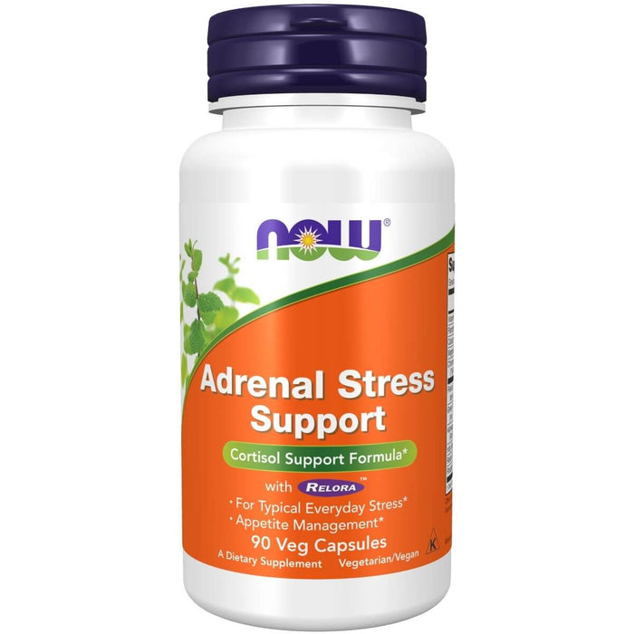 NOW Foods Adrenal Stress Support with Relora 90 Veg Capsules - Post Cycle Recovery at MySupplementShop by NOW Foods