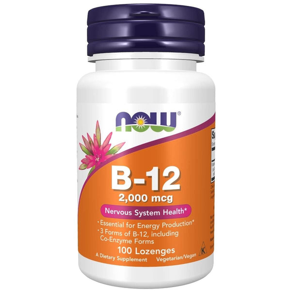 NOW Foods B-12 2,000 mcg 100 Lozenges - Vitamins & Minerals at MySupplementShop by NOW Foods