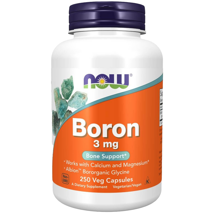 NOW Foods Boron 3 mg 250 Veg Capsules