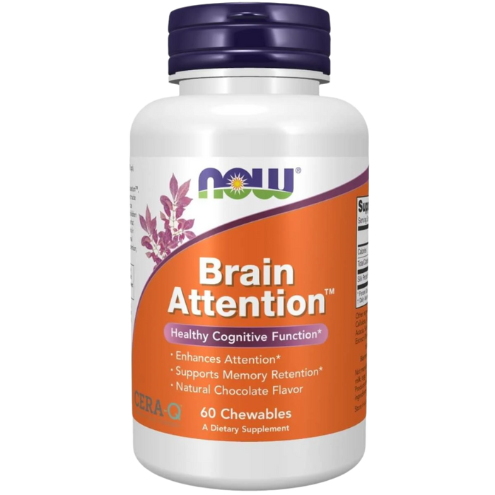 NOW Foods Brain Attention 60 Chewable Tablets