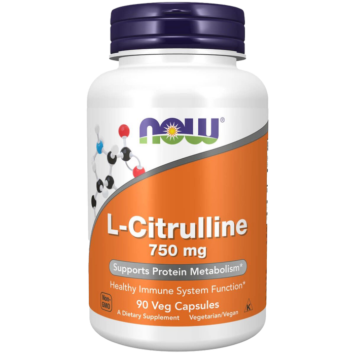 NOW Foods L-Citrulline 750 mg 90 Veg Capsules