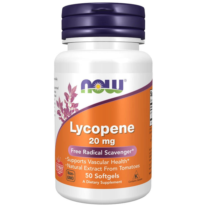 NOW Foods Lycopene 20 mg 50 Softgels - Health and Wellbeing at MySupplementShop by NOW Foods