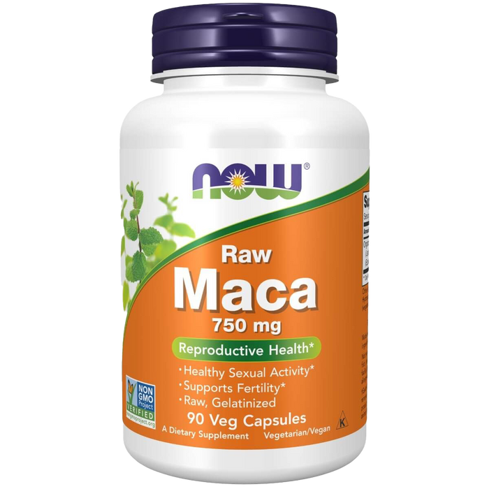 NOW Foods Maca (Lepidium meyenii) 750 mg Raw 90 Veg Capsules