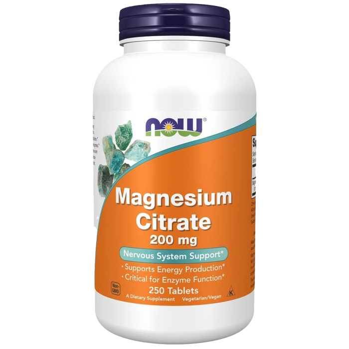 NOW Foods Magnesium Citrate 200 mg 250 Tablets