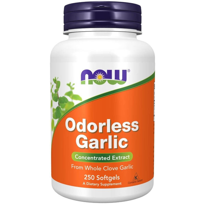 NOW Foods Odorless Garlic 250 Softgels - Health and Wellbeing at MySupplementShop by NOW Foods