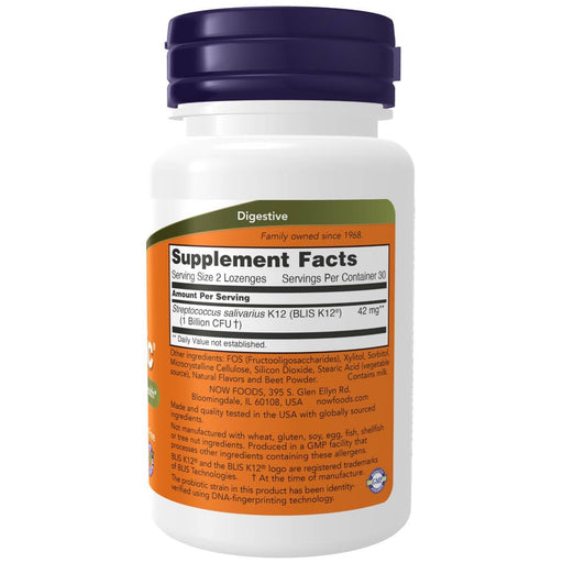 NOW Foods OralBiotic 60 Lozenges - Health and Wellbeing at MySupplementShop by NOW Foods