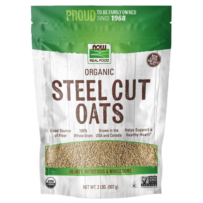 NOW Foods Organic Steel Cut Oats 2lbs | Premium Supplements at MYSUPPLEMENTSHOP