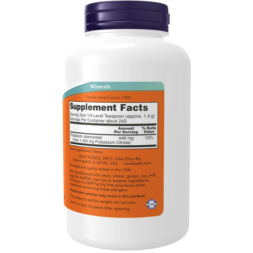 NOW Foods Potassium Citrate Powder 12ox (340g) - Vitamins & Minerals at MySupplementShop by NOW Foods