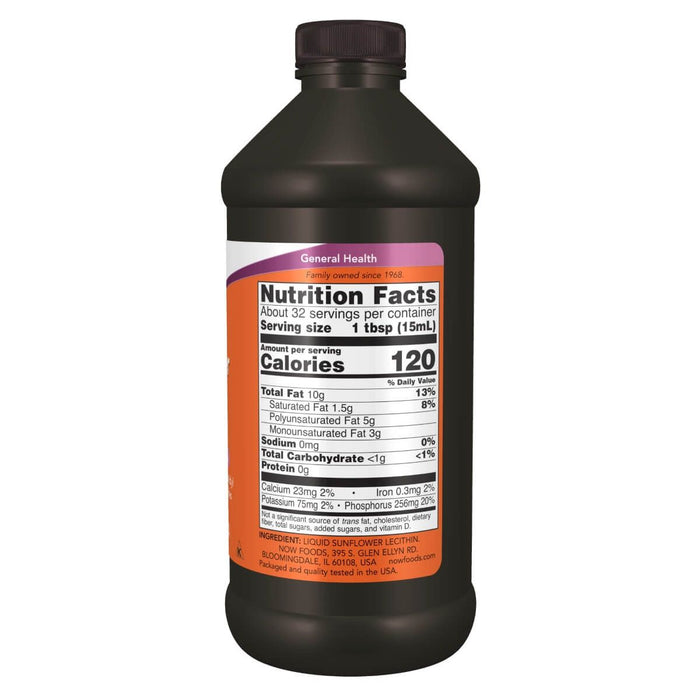 NOW Foods Sunflower Lecithin Liquid 16oz (473ml) - Health Foods at MySupplementShop by NOW Foods