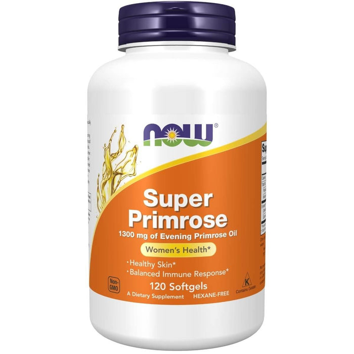 NOW Foods Super Primrose 1,300 mg 120 Softgels - Health and Wellbeing at MySupplementShop by NOW Foods