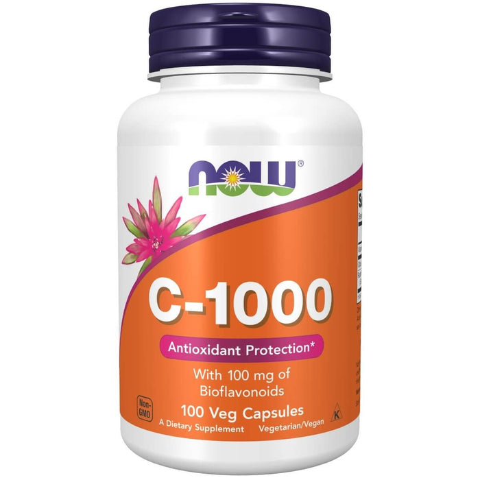 NOW Foods Vitamin C-1,000 with 100 mg of Bioflavonoids 100 Veg Capsules | Premium Supplements at MYSUPPLEMENTSHOP