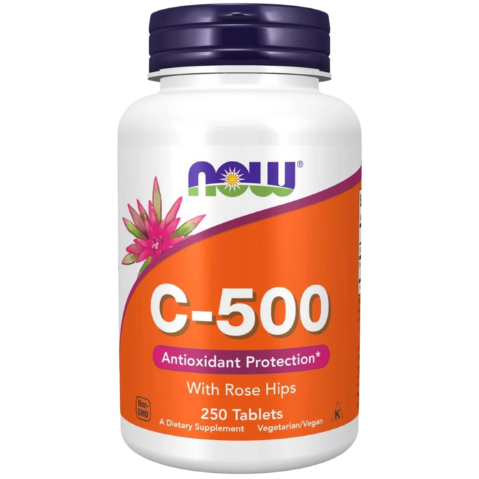 NOW Foods Vitamin C-500 with Rose Hips 250 Tablets