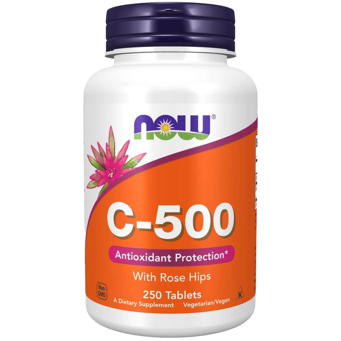 NOW Foods Vitamin C-500 with Rose Hips 250 Tablets