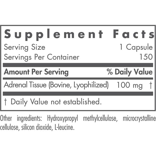 Nutricology Adrenal Natural Glandular 150 Capsules | Premium Supplements at MYSUPPLEMENTSHOP