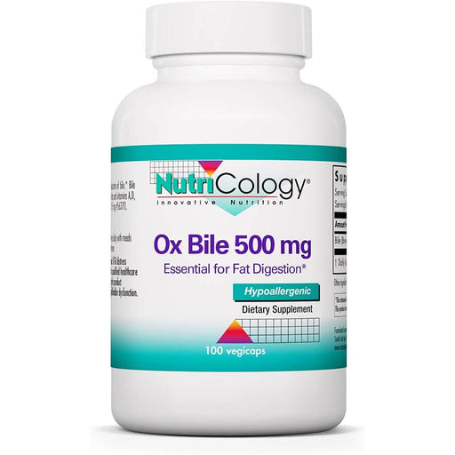 Nutricology Ox Bile 500mg 100 Capsules | Premium Supplements at MYSUPPLEMENTSHOP