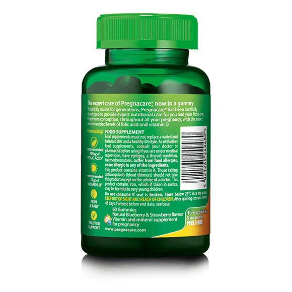 Vitabiotics Pregnacare Natural Strawberry Flavour 60 Gummies - Pregnancy at MySupplementShop by Vitabiotics