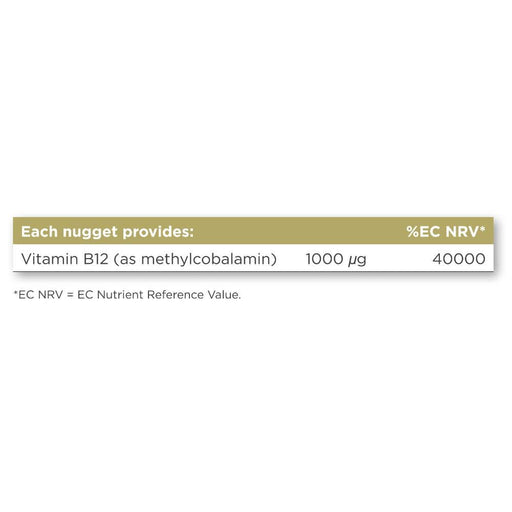 Solgar Methylcobalamin (Vitamin B12) 1000 Âµg Nuggets Pack of 30 at MySupplementShop.co.uk