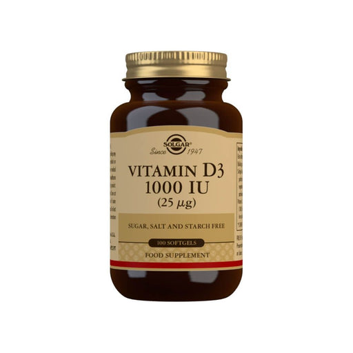 Solgar Vitamin D3 1000 IU (25 Âµg) Softgels Pack of 100 at MySupplementShop.co.uk