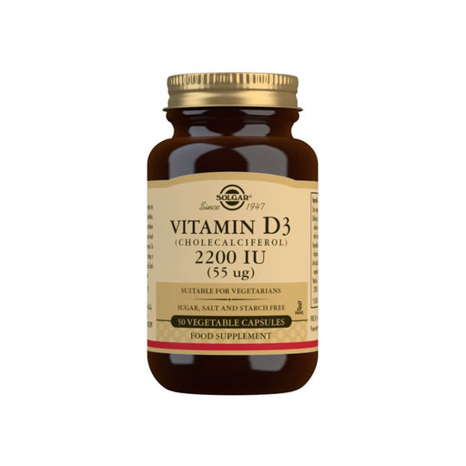 Solgar Vitamin D3 (Cholecalciferol) 2200 IU (55 Âµg) Vegetable Capsules Pack of 50 at MySupplementShop.co.uk