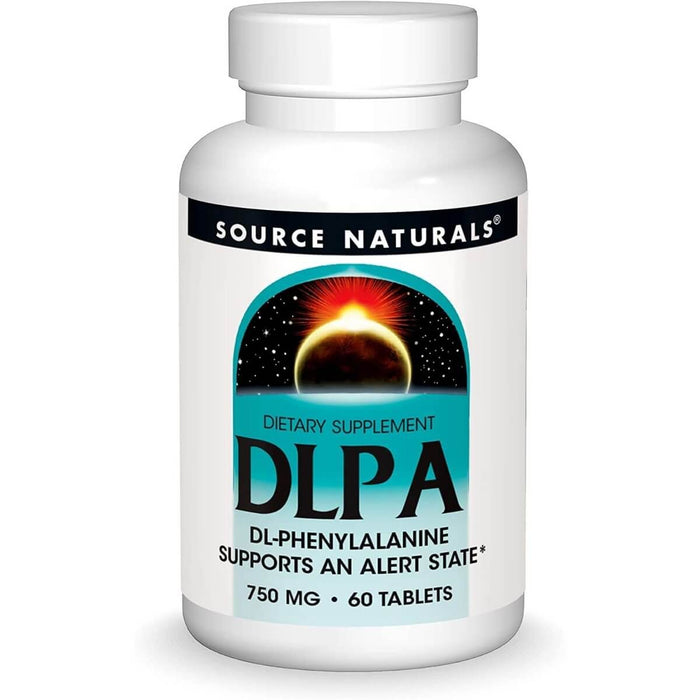 Source Naturals DLPA (DL-Phenylalanine) 750mg 60 Tablets - Skin Care at MySupplementShop by Source Naturals