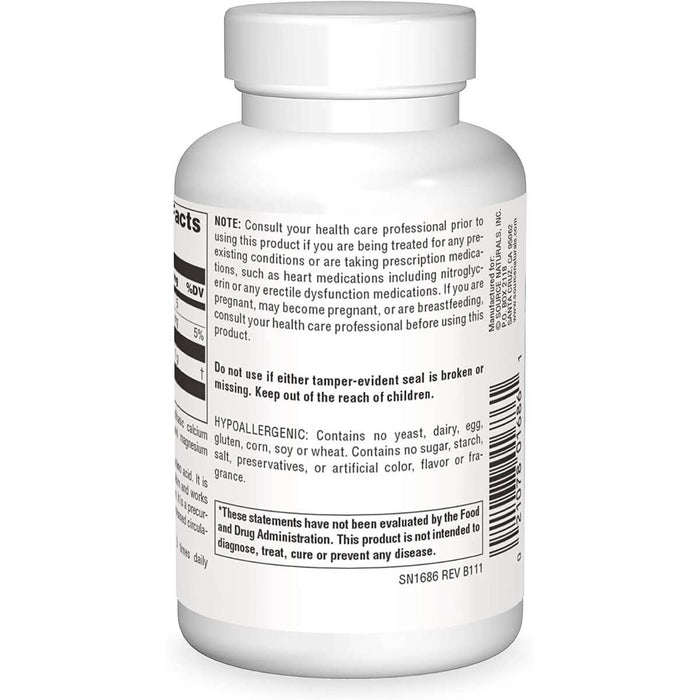 Source Naturals L-Arginine 500mg 50 Capsules | Premium Supplements at MYSUPPLEMENTSHOP