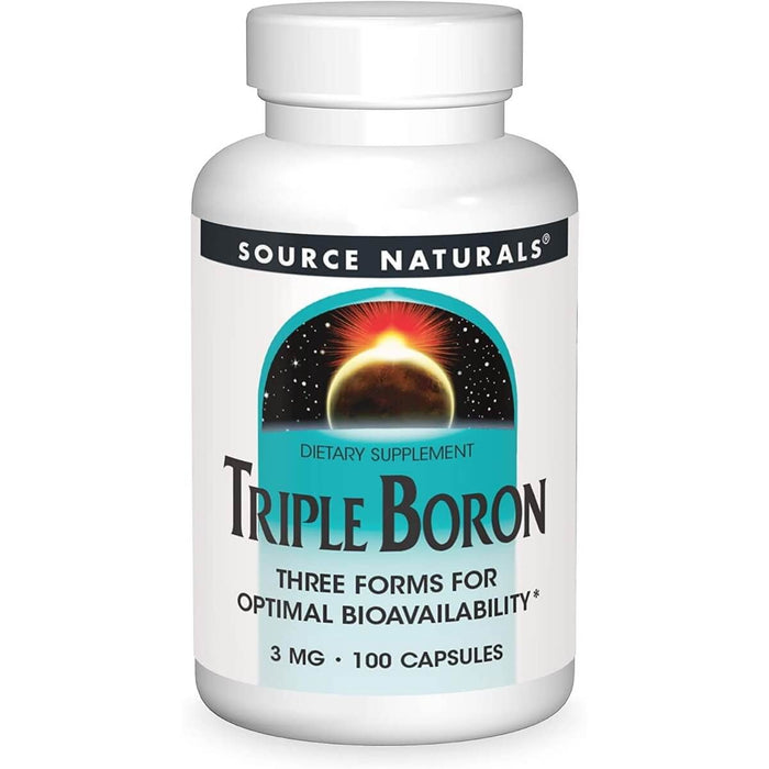 Source Naturals Triple Boron 3mg 100 Capsules - Brain & Memory at MySupplementShop by Source Naturals