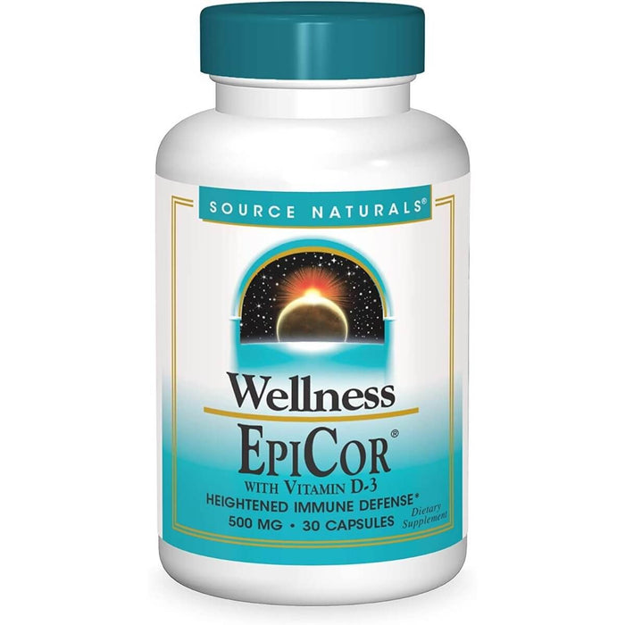 Source Naturals Wellness EpiCor with Vitamin D-3 500mg 30 Capsules - Immune Support at MySupplementShop by Source Naturals