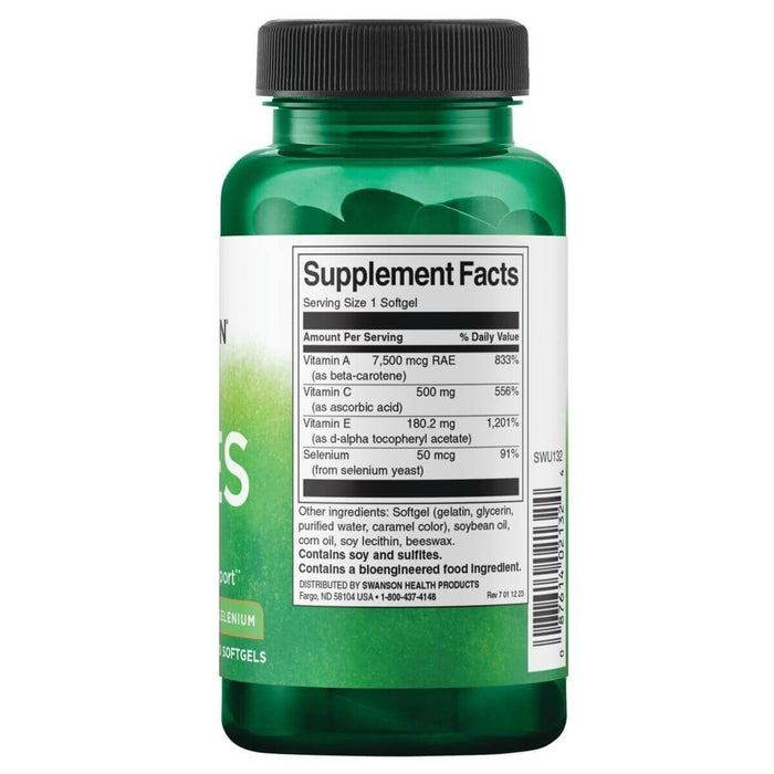 Swanson ACES Vitamins A, C, E and Selenium 60 Softgels - Cellular Health at MySupplementShop by Swanson