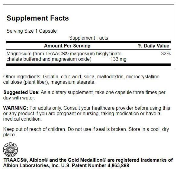 Swanson Albion Magnesium 133 mg 90 Capsules at MySupplementShop.co.uk