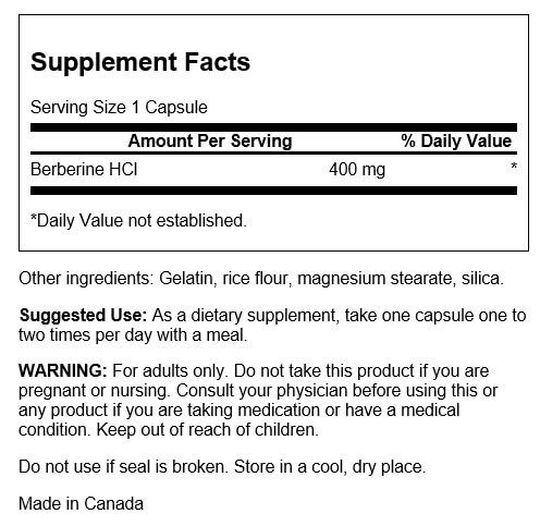 Swanson Berberine 400mg 60 Capsules | Premium Supplements at MYSUPPLEMENTSHOP
