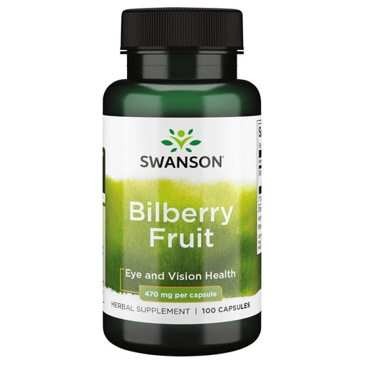 Swanson Bilberry Fruit 470 mg 100 Capsules | Premium Supplements at MYSUPPLEMENTSHOP.co.uk