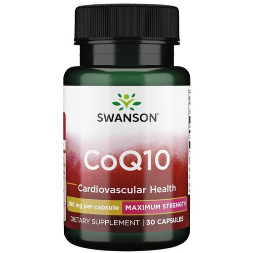 Swanson Coq10 Maximum Strength 200 mg 30 Capsules | Premium Supplements at MYSUPPLEMENTSHOP.co.uk