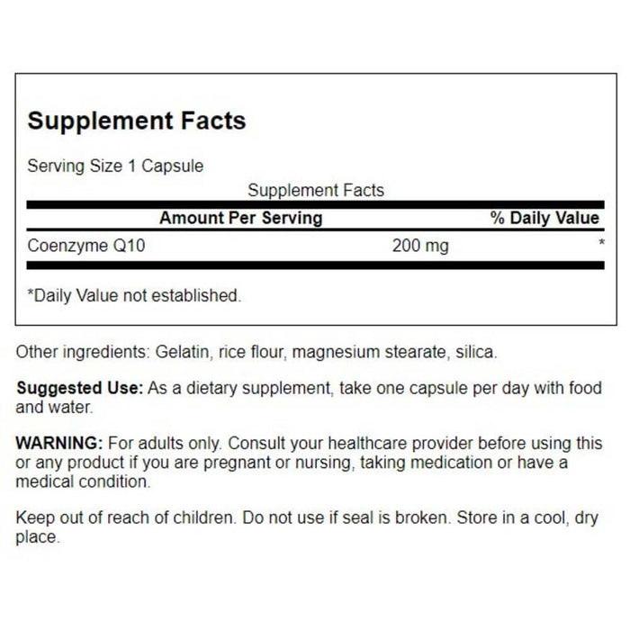 Swanson Coq10 Maximum Strength 200 mg 30 Capsules - Supplements at MySupplementShop by Swanson