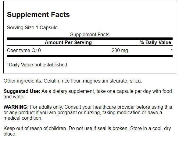 Swanson Coq10 Maximum Strength 200 mg 90 Capsules at MySupplementShop.co.uk