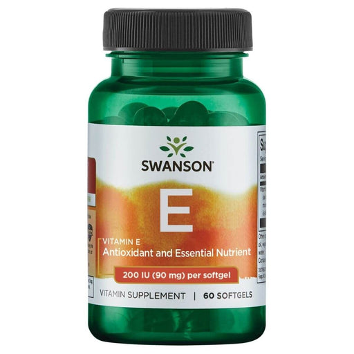 Swanson E-200, 200iu 60 Softgels | Premium Supplements at MYSUPPLEMENTSHOP.co.uk