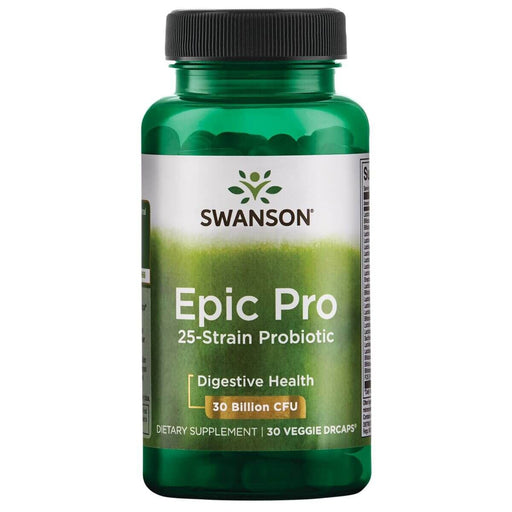 Swanson Epic Pro 25-Strain Probiotic 30 Billion CFU Vegetarian Capsules | Premium Supplements at MYSUPPLEMENTSHOP