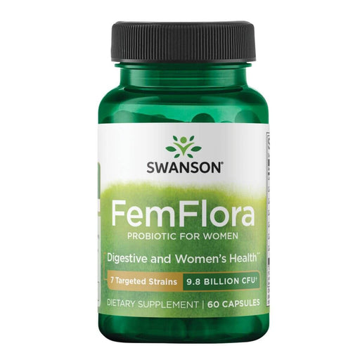 Swanson Femflora Probiotic for Women 9.8 Billion CFU 60 Capsules | Premium Supplements at MYSUPPLEMENTSHOP