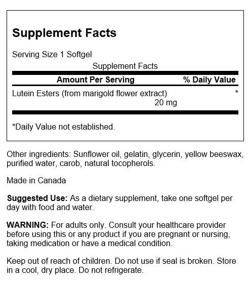 Swanson Lutein Esters 20mg 60 Softgels at MySupplementShop.co.uk