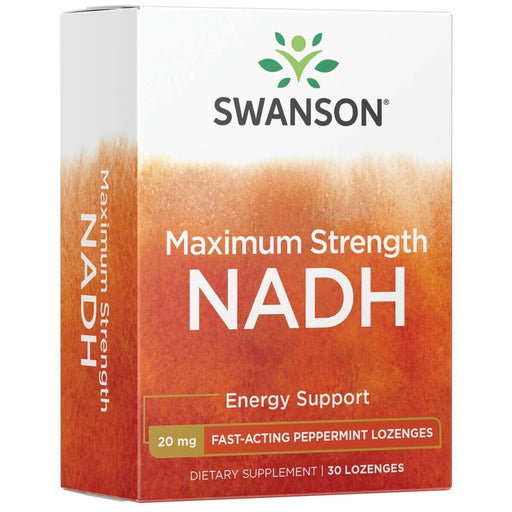 Swanson NADH 20mg 30 Peppermint Lozenges | Premium Supplements at MYSUPPLEMENTSHOP.co.uk