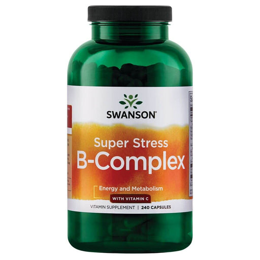 Swanson Super Stress B-Complex with Vitamin C 240 Capsules | Premium Supplements at MYSUPPLEMENTSHOP