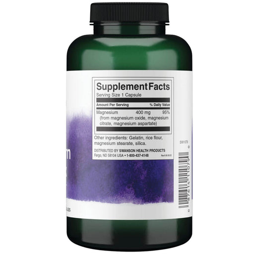 Swanson Triple Magnesium Complex 400mg 300 Capsules at MySupplementShop.co.uk