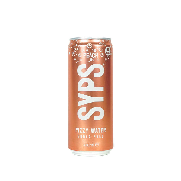 SYPS Fizzy Water 12x330ml - Peach - Sports Drink at MySupplementShop by SYPS