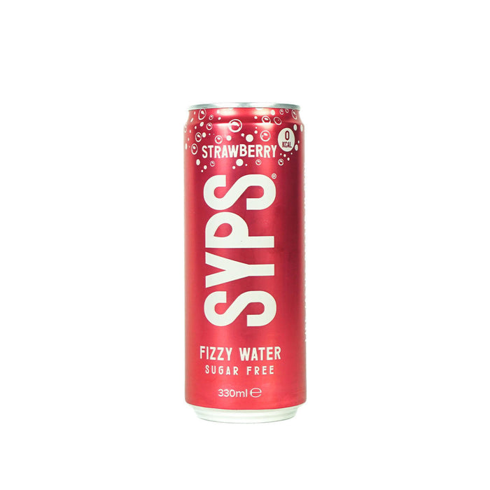 SYPS Fizzy Water 12x330ml - Strawberry - Sports Drink at MySupplementShop by SYPS