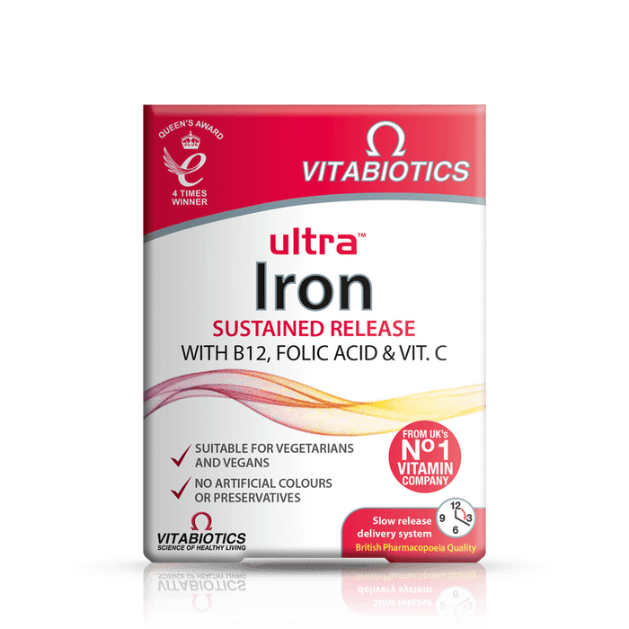 Vitabiotics Ultra Iron With B12 Folic Acid & Vitamin C 30 Tablets