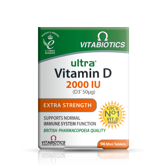 Vitabiotics Ultra Vitamin D 2000 IU 96 Tablets - Bone Care at MySupplementShop by Vitabiotics