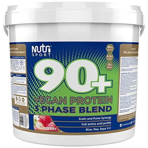 Nutrisport 90+ Vegan Protein 5kg Raspberry | High-Quality Sports Nutrition | MySupplementShop.co.uk