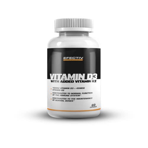 Efectiv Nutrition Vitamin D3 & K2 60Caps | High-Quality Health Foods | MySupplementShop.co.uk