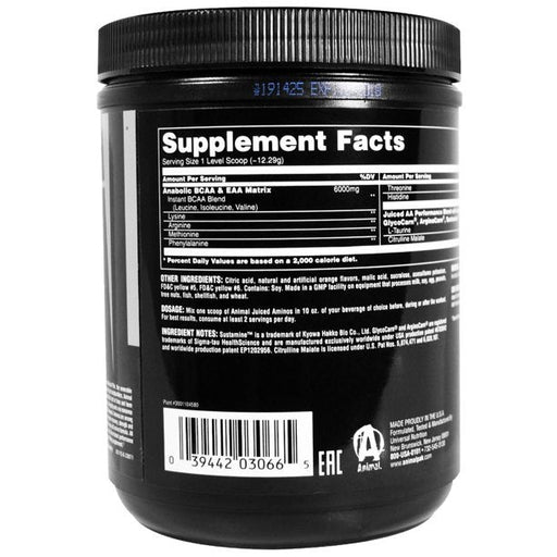 Animal Juiced Aminos Orange Juiced 376g - Amino Acids and BCAAs at MySupplementShop by Animal