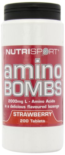 NutriSport Amino Bombs 200 count Strawberry | High-Quality Sports Nutrition | MySupplementShop.co.uk