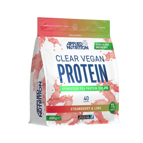 Applied Nutrition Clear Vegan Protein - Hydrolysed Pea Protein Isolate Vegan Protein Powder (Strawberry & Lime) (600g - 40 Servings) | High-Quality Multiminerals | MySupplementShop.co.uk